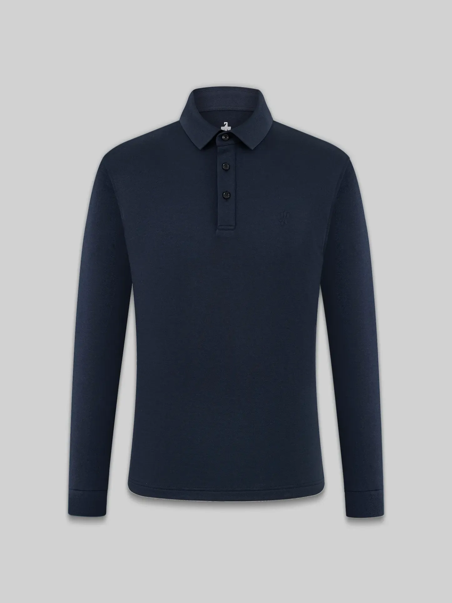 WarmTech Max Navy Blue Silk Cashmere Stretch Polo