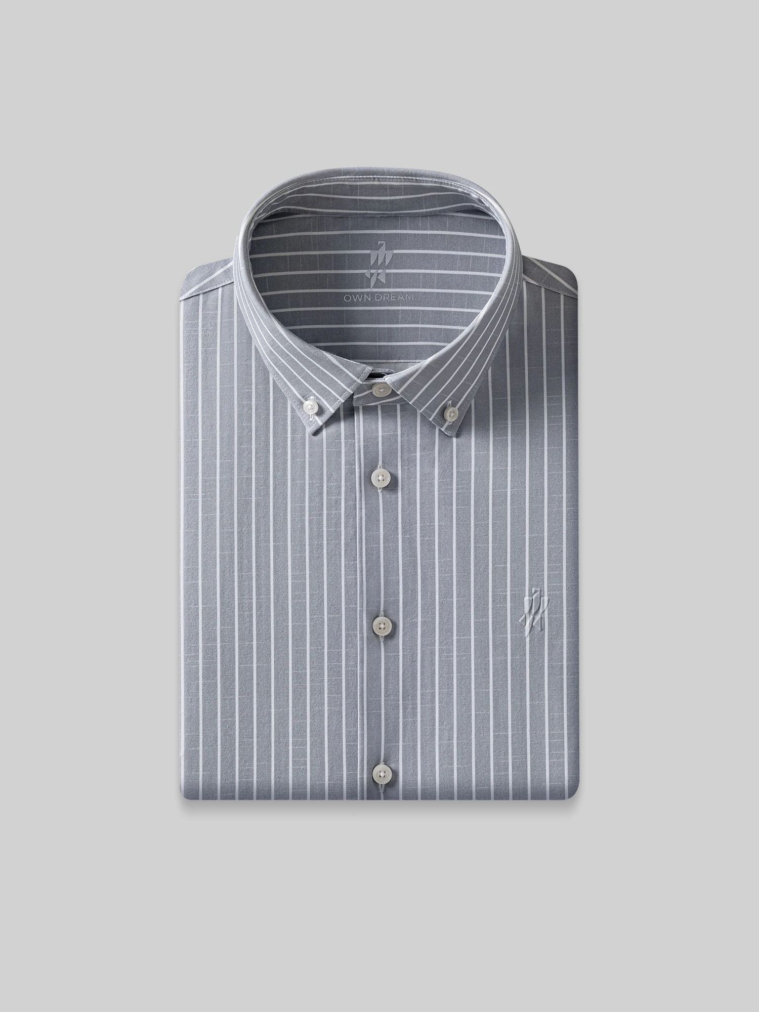 Dusk Rain Gray Stripe Stretch Shirt