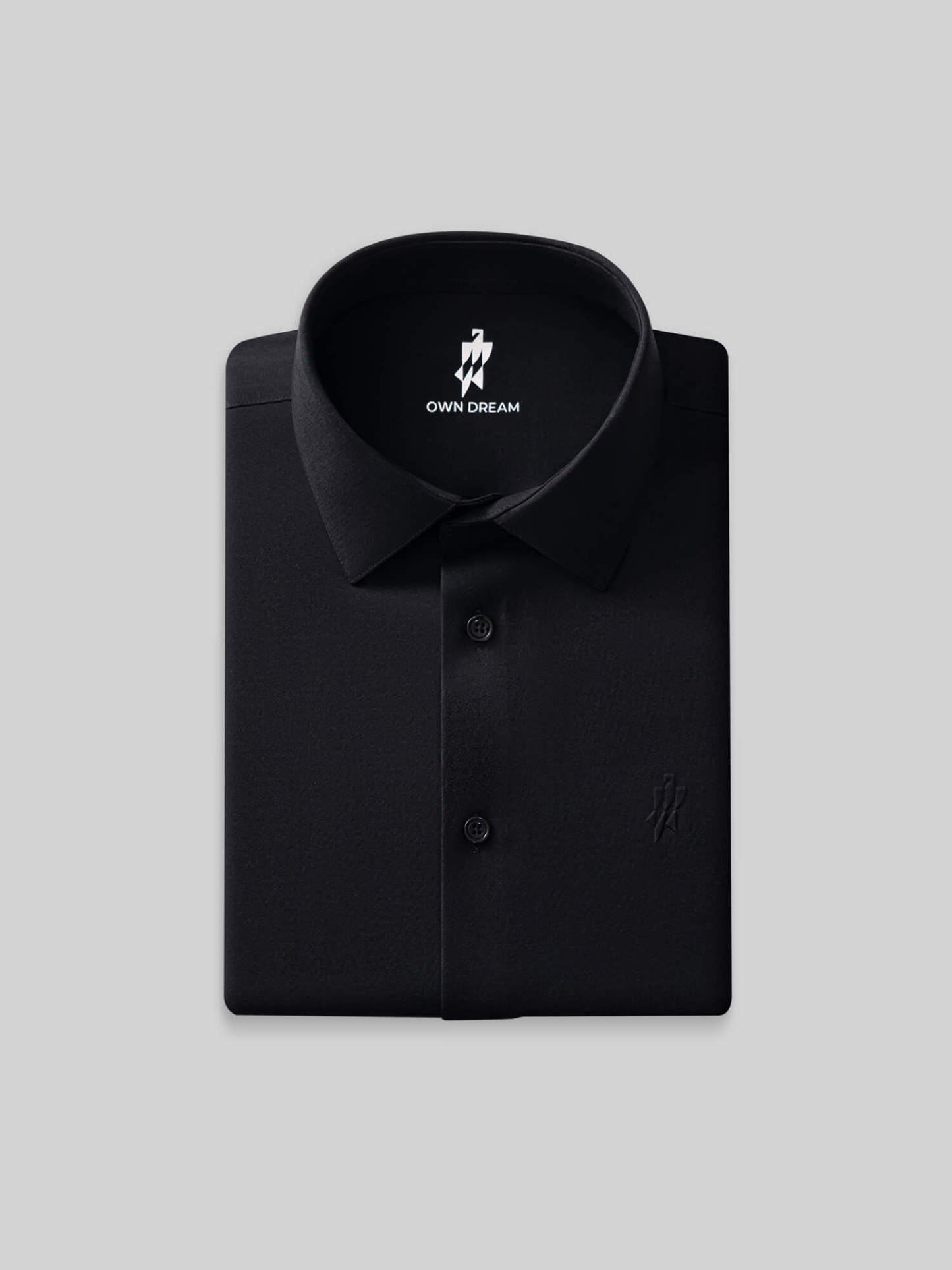 Non-Iron Stretch Black Shirt