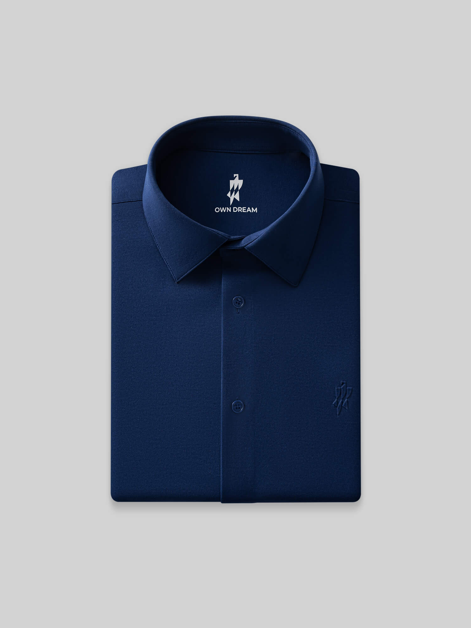 100S Thread Count High-Stretch Navy Blue Shirt