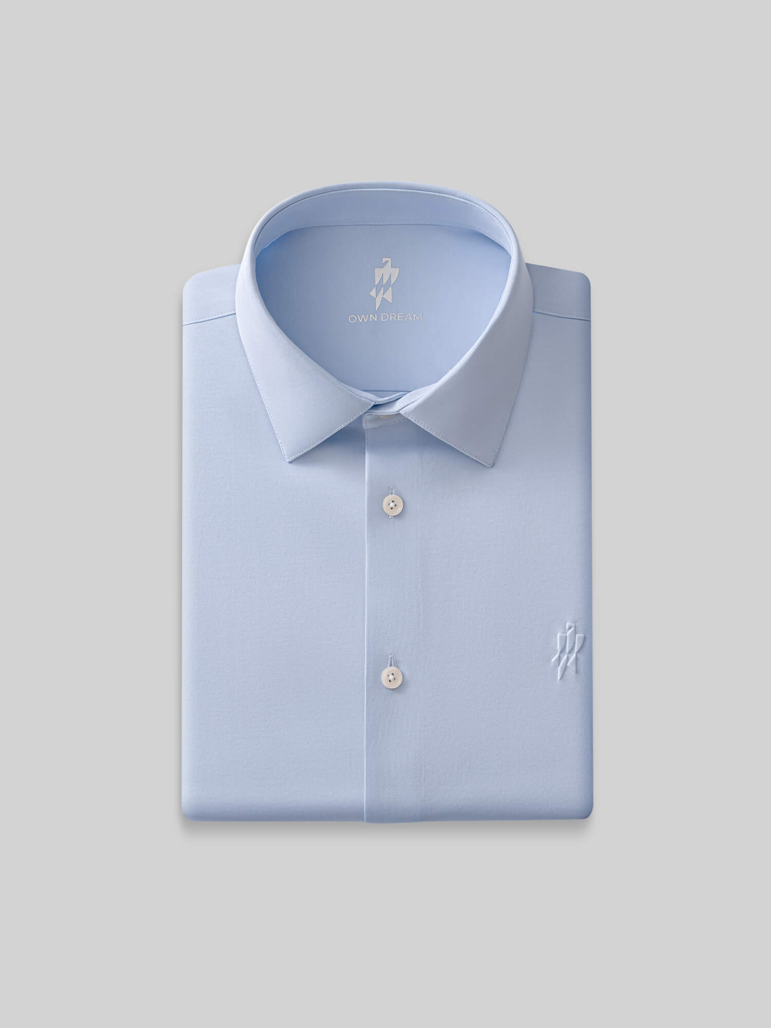 Non-Iron High-Stretch Blue Shirt-Own Dream Shirts-Dress Shirts for Men