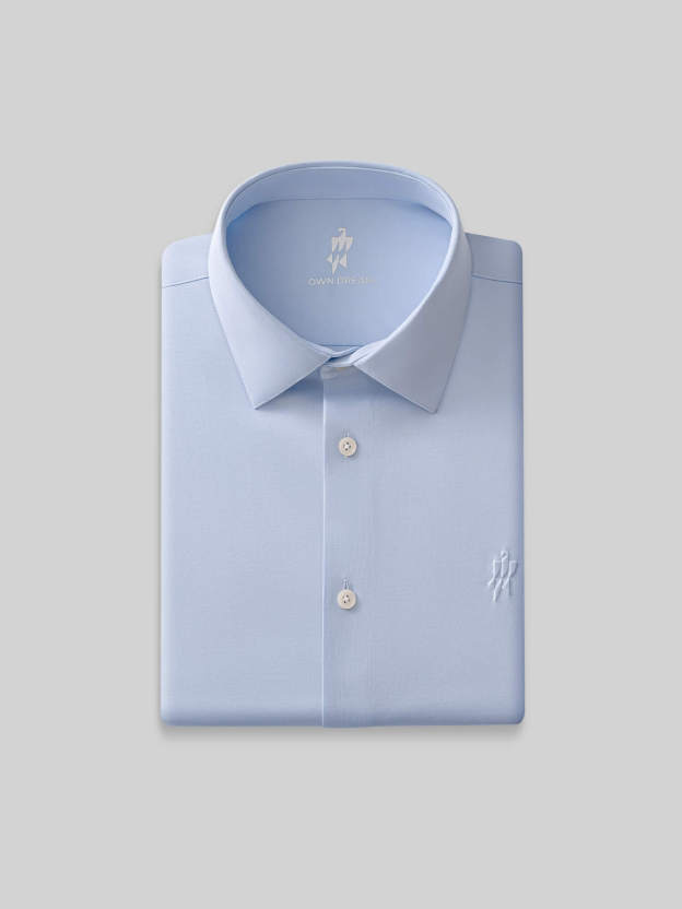 Non-Iron High-Stretch Blue Shirt-Own Dream Shirts-Dress Shirts for Men