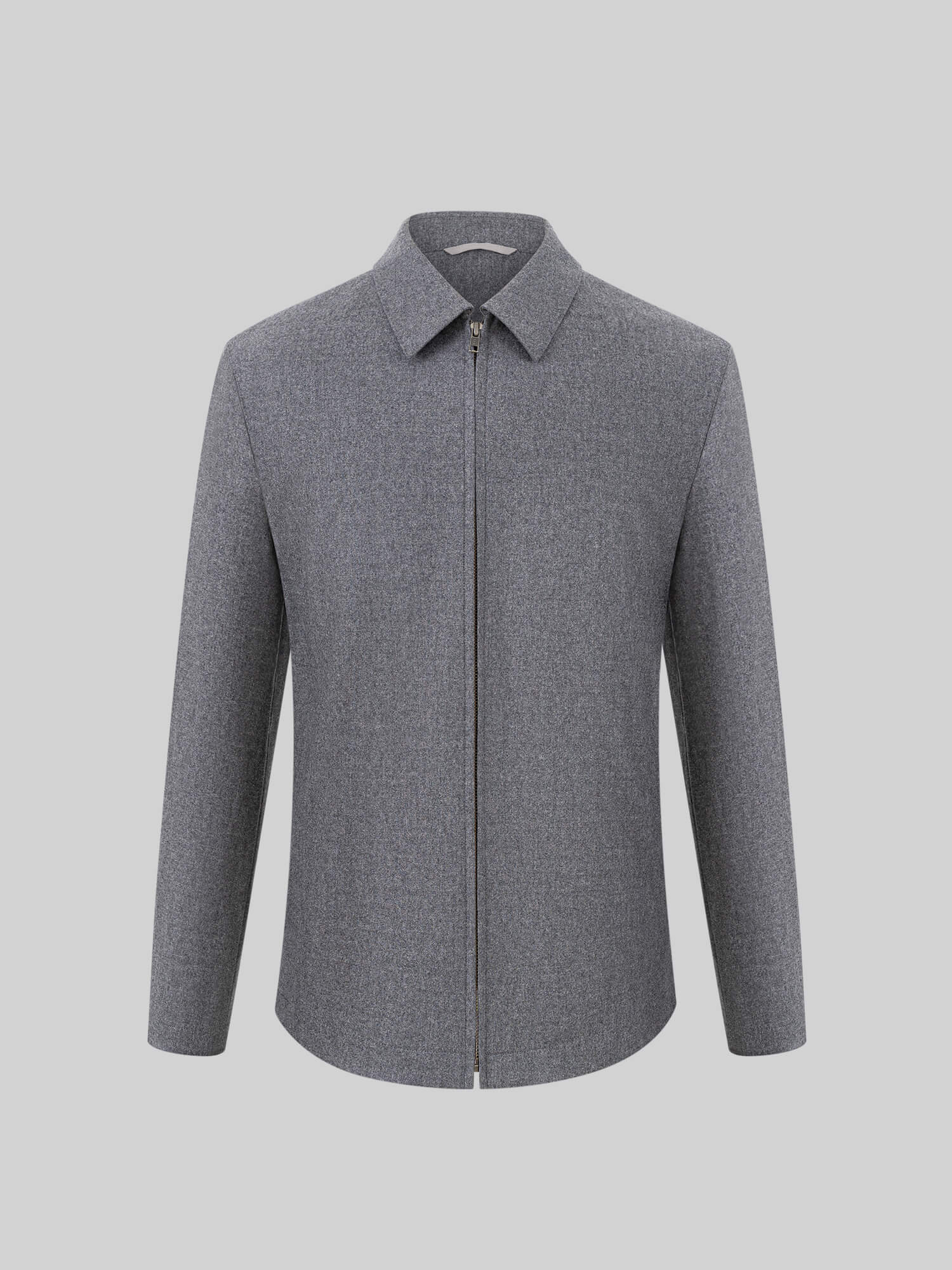 Lustrous Grey Wool Jacket