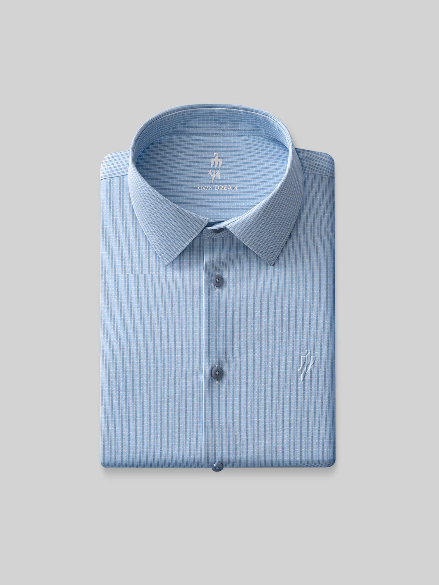 Aqua Sheen Slub Check Pima Cotton High-Stretch Dress Shirt-Own Dream Shirts-Dress Shirts for Men