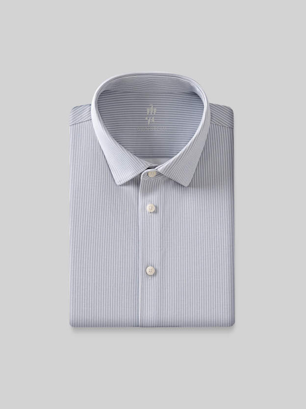 Stellar Gray Stripe Stretch Shirt
