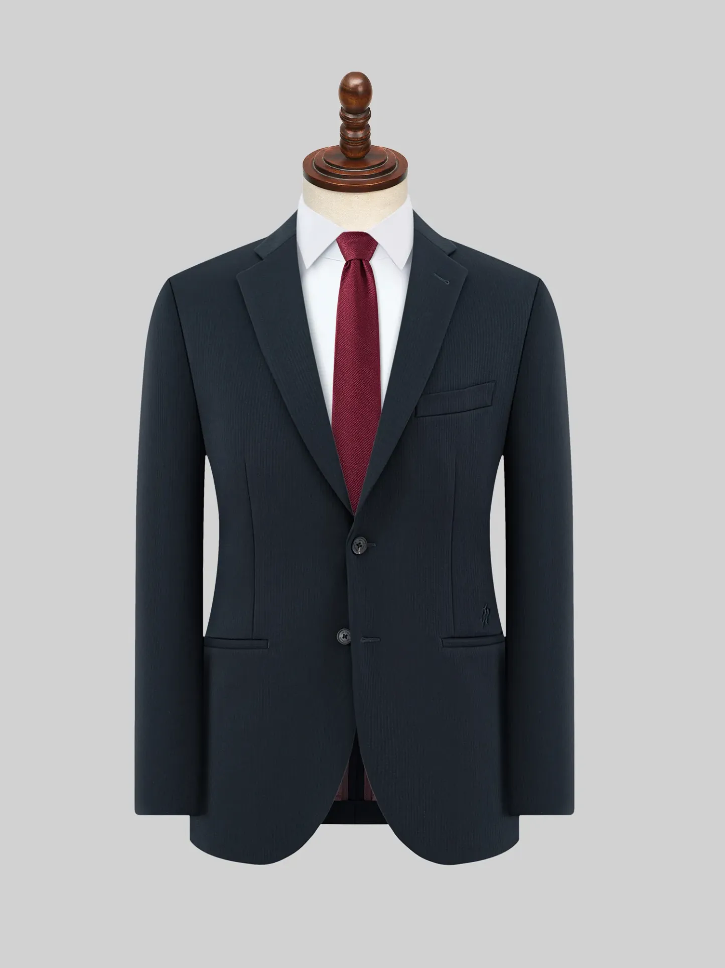 Falcon Navy Shadow Plaid Stretch Blazer