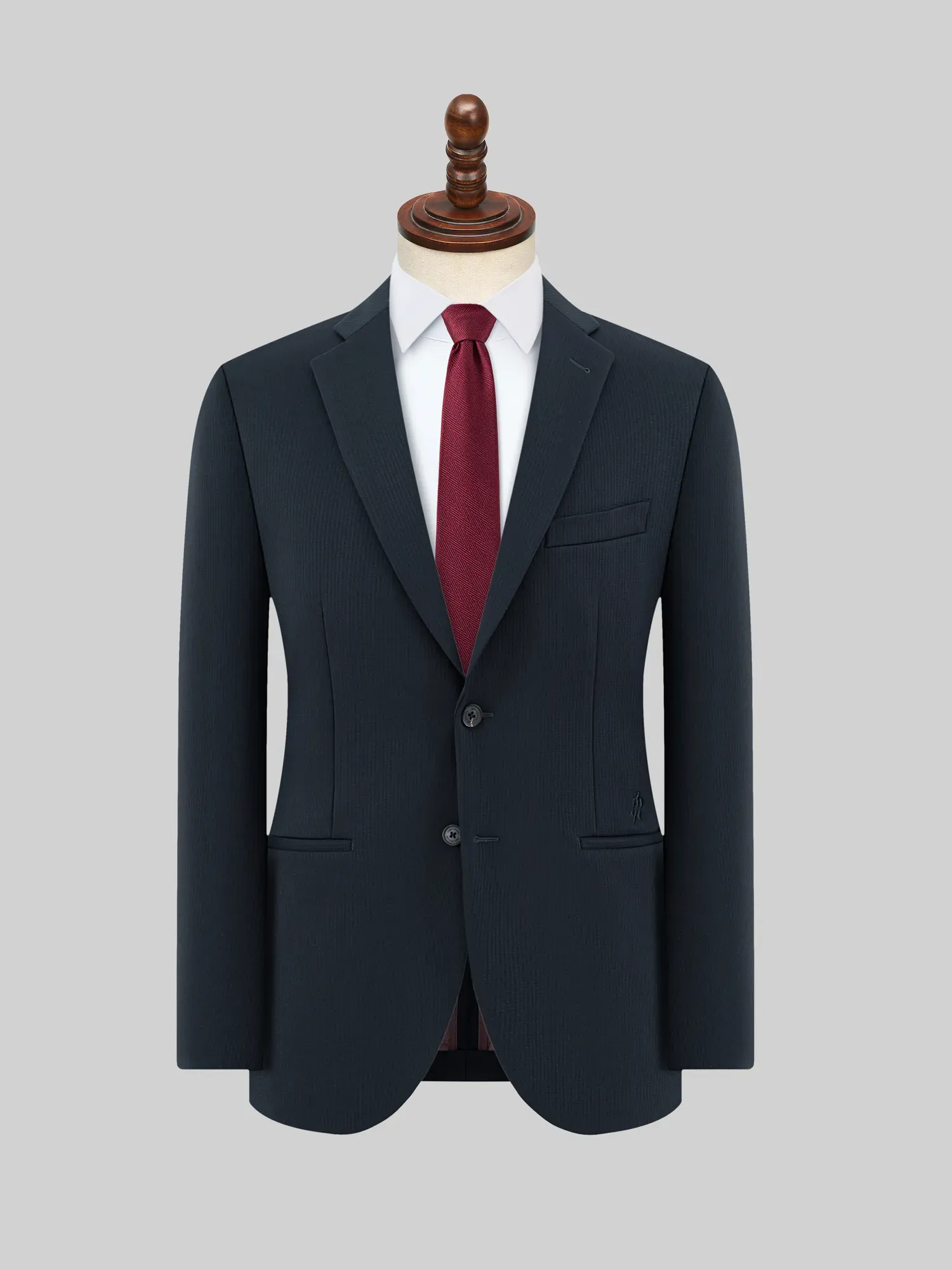 Falcon Navy Shadow Plaid Stretch Blazer