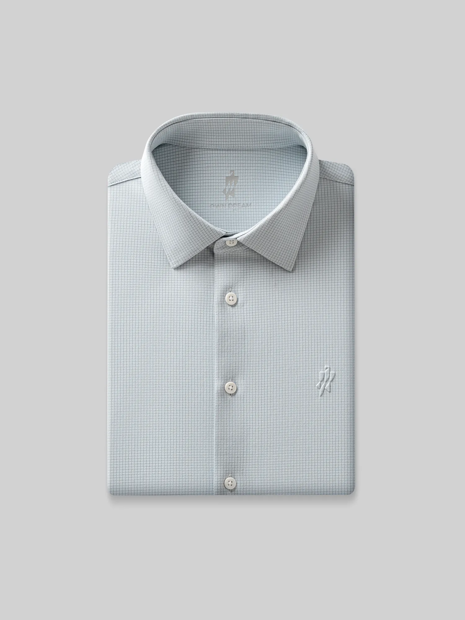 WarmTech Ultra Moonlight Gray Check Cashmere Stretch Shirt