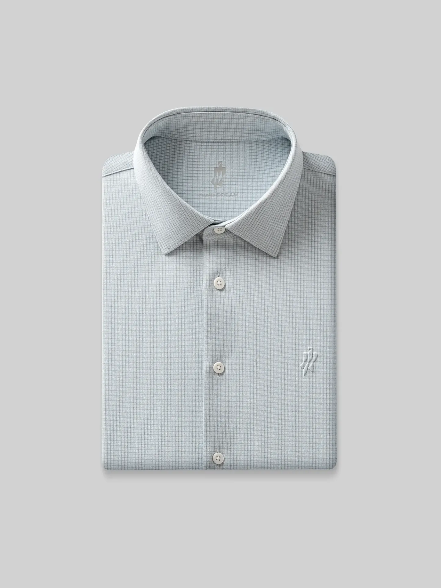 WarmTech Ultra Moonlight Gray Check Cashmere Stretch Shirt