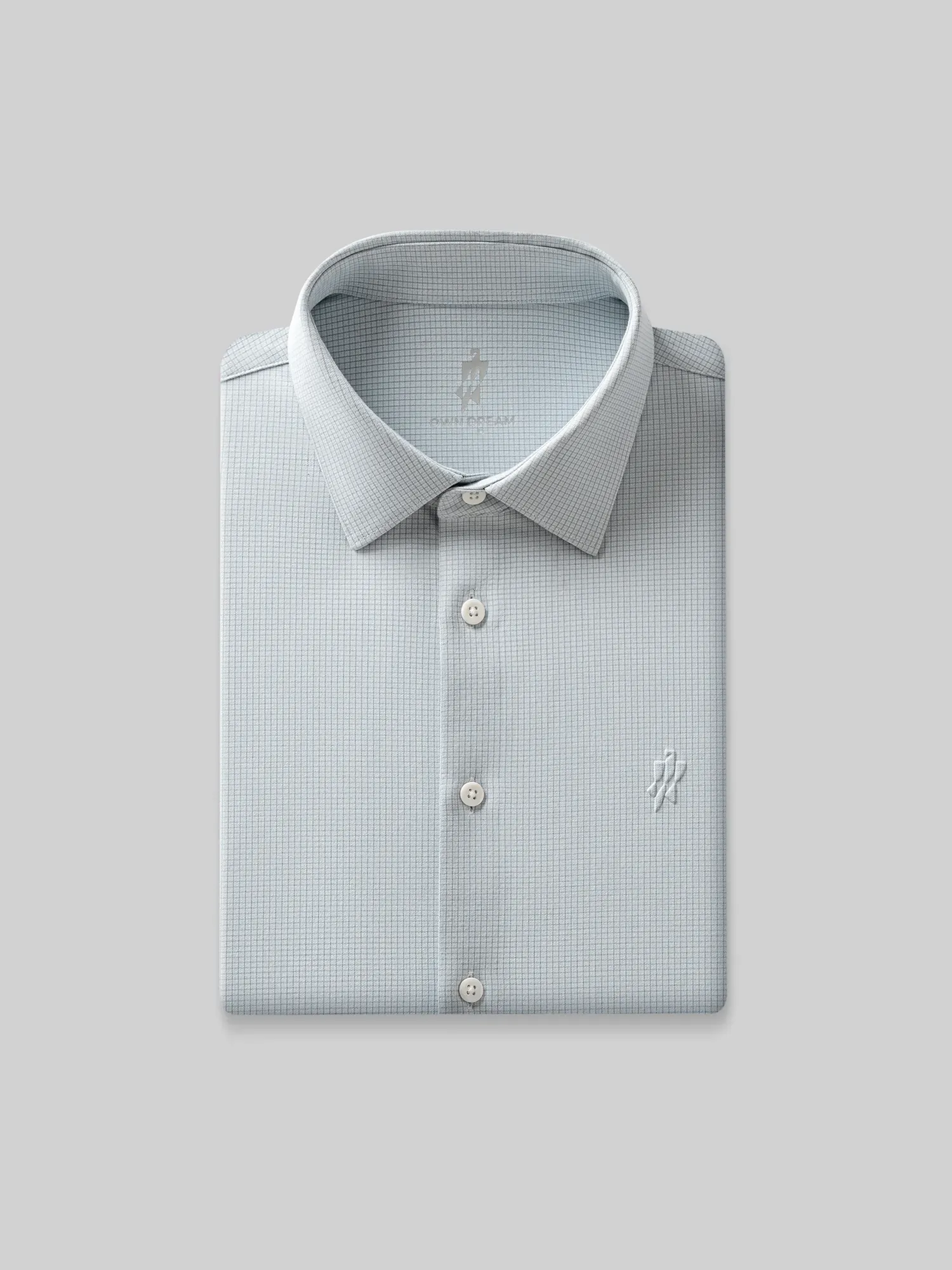 WarmTech Ultra Moonlight Gray Check Cashmere Stretch Shirt