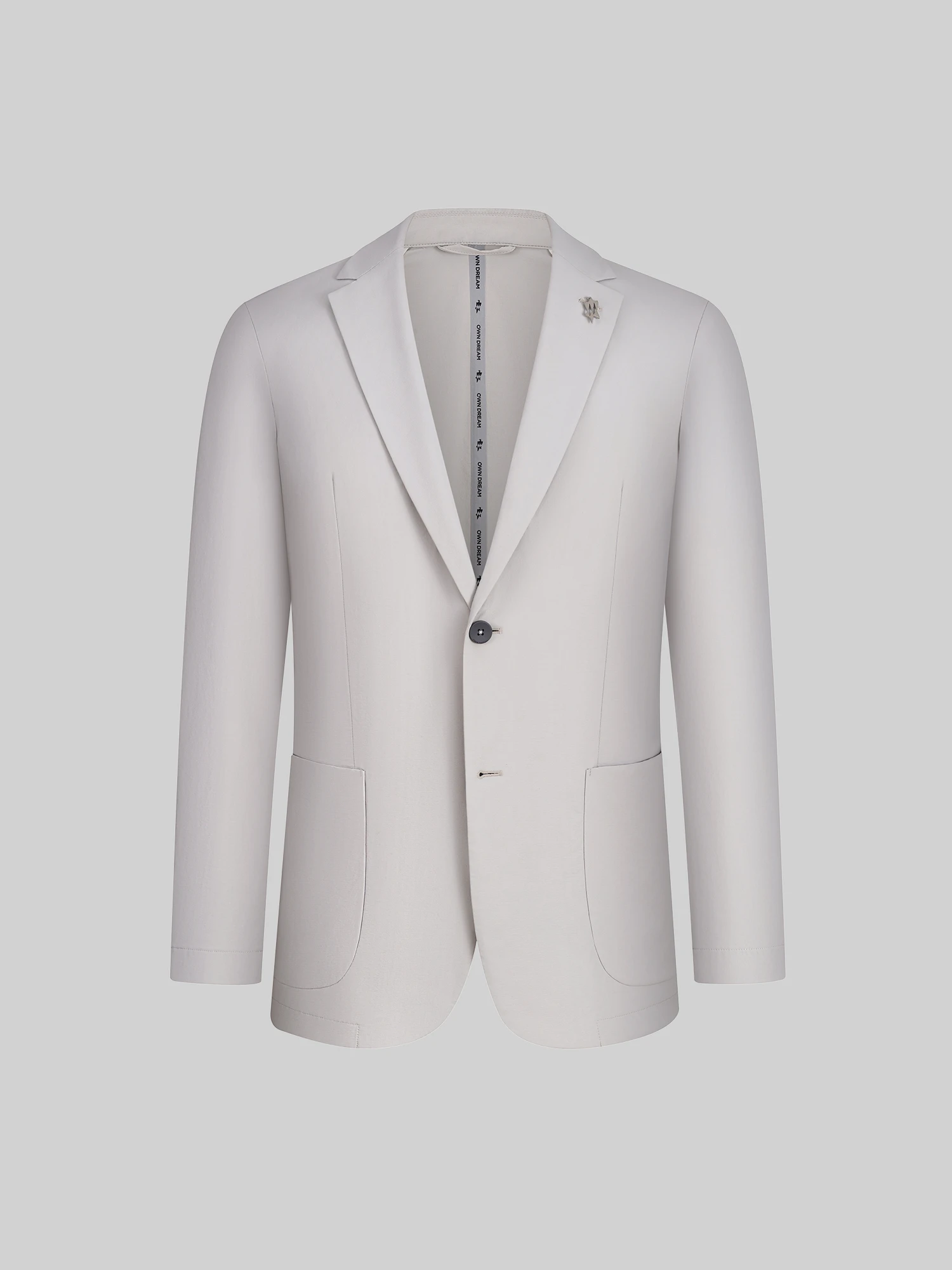 Snow Cloud Gray Stretch Casual Blazer