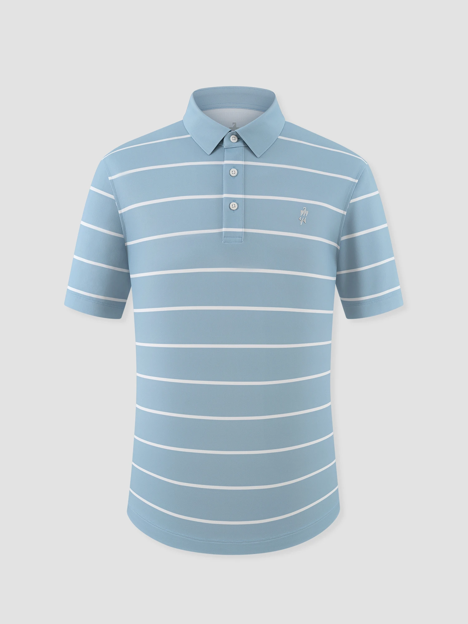 Clear Sky Blue Stripe Stretch Polo