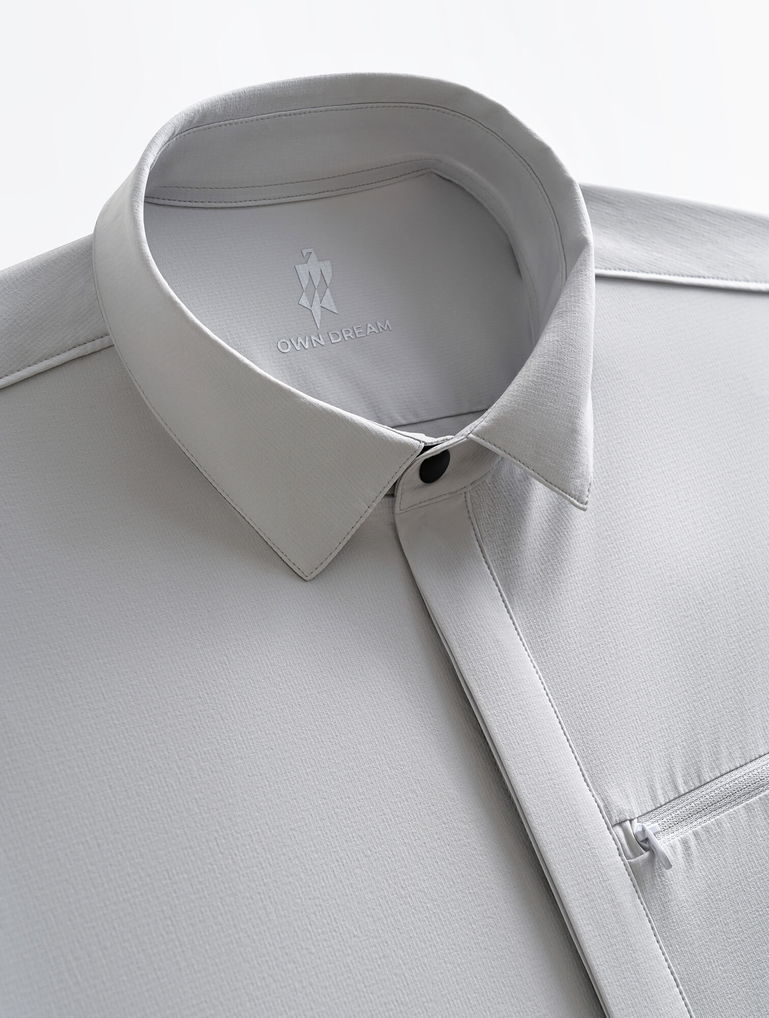 Titanium Gray High-Stretch Performance Shirt-Own Dream Shirts-Dress Shirts for Men