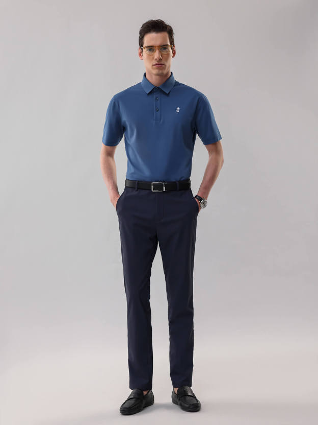 Cobalt Blue High-Stretch Polo
