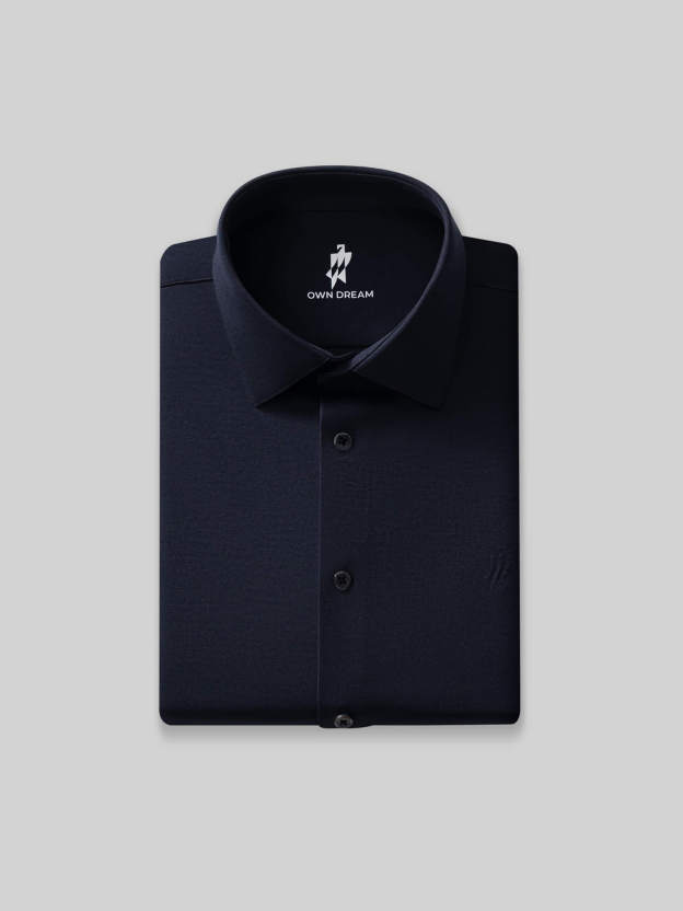 S50 Ice-Glazed Silk Blue​ Shirt​-Own Dream Shirts-Dress Shirts for Men