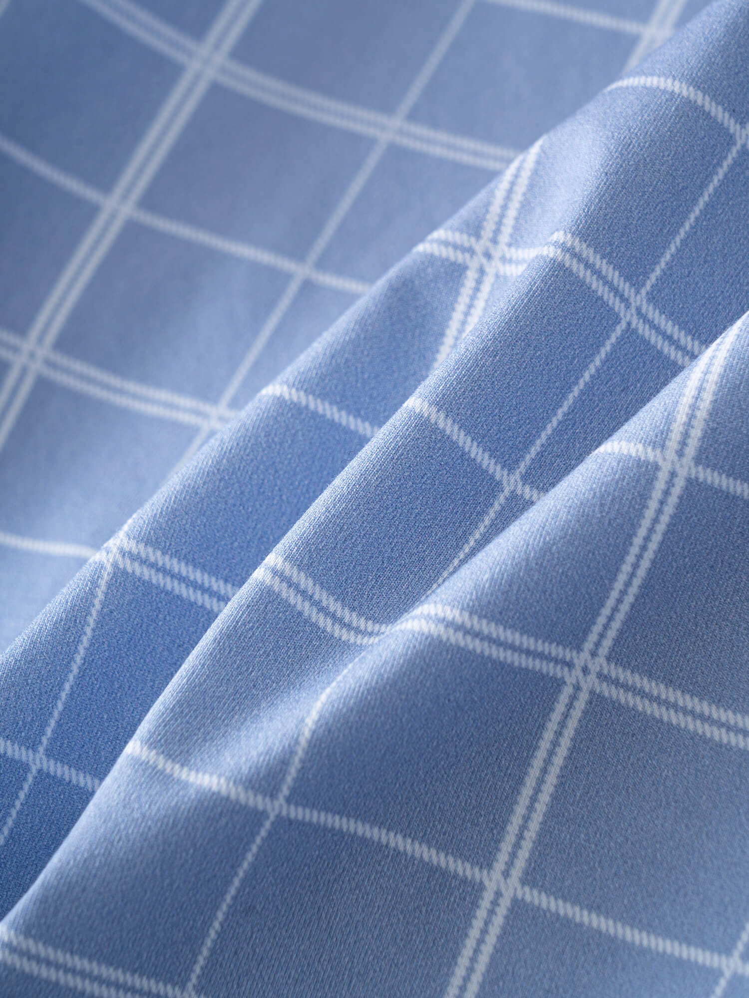 Opal Blue Omni-Stretch Check Short-Sleeve Shirt