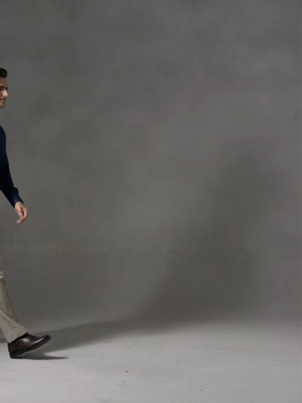 Lustrous Dusk Blue Silk High-Stretch Shirt​