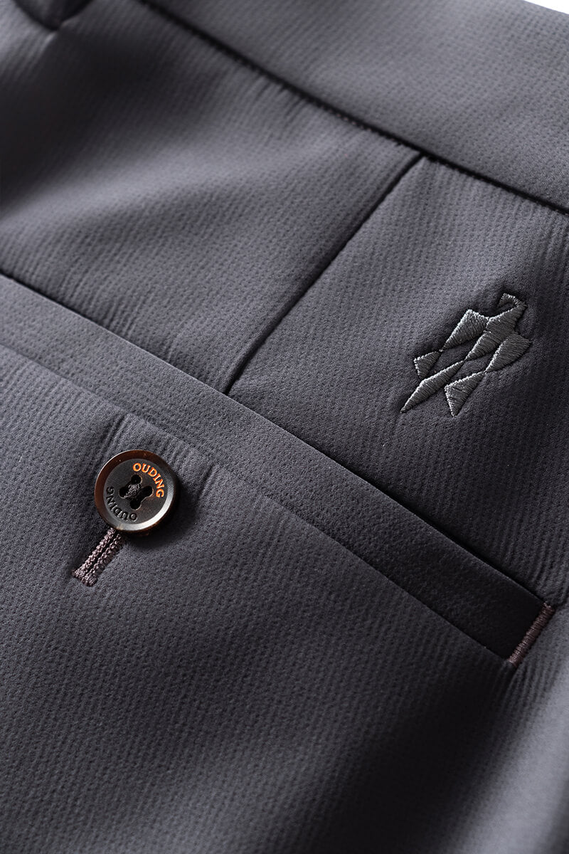 Moon Gray Stretch Casual Pants-Own Dream Shirts-Dress Shirts for Men