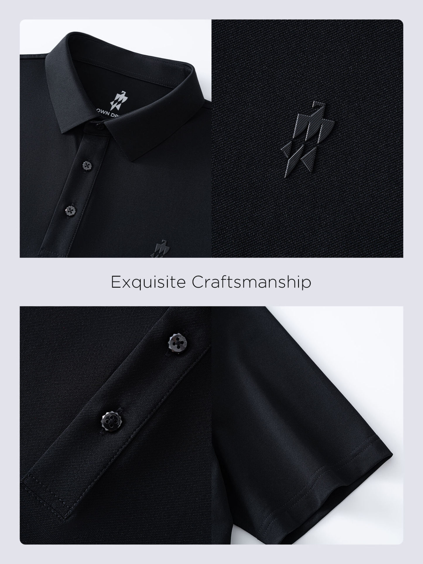 Meteorite Black High-Stretch Polo