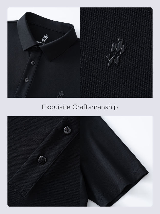 Meteorite Black High-Stretch Polo