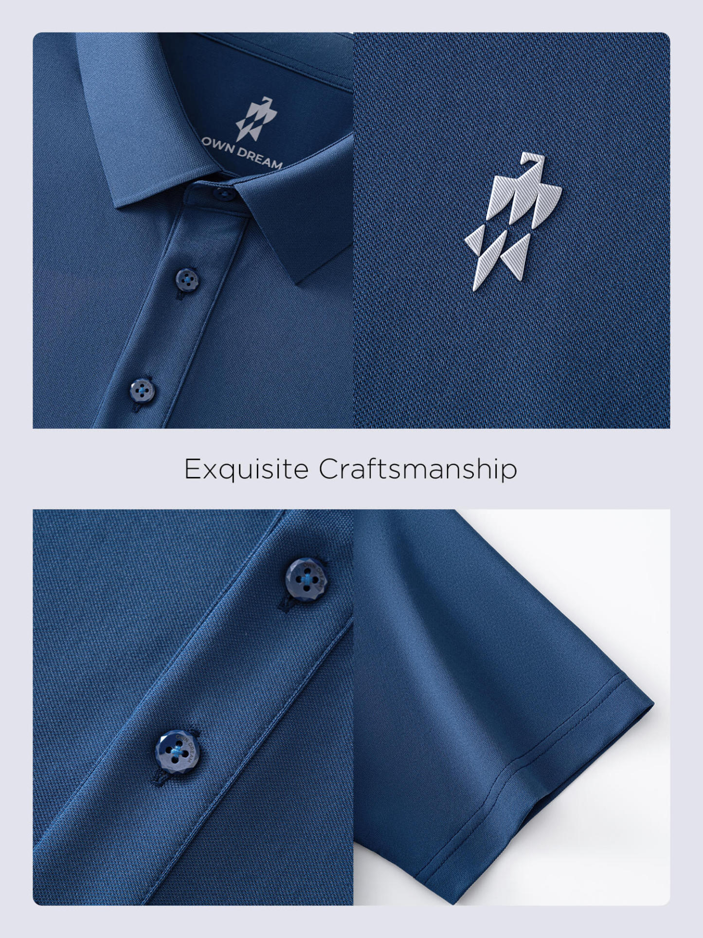 Cobalt Blue High-Stretch Polo