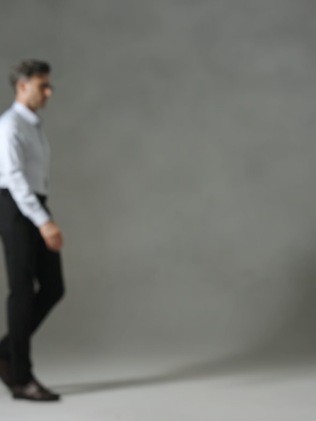 Mist Gray Stripe Pima Cotton High-Stretch Dress Shirt