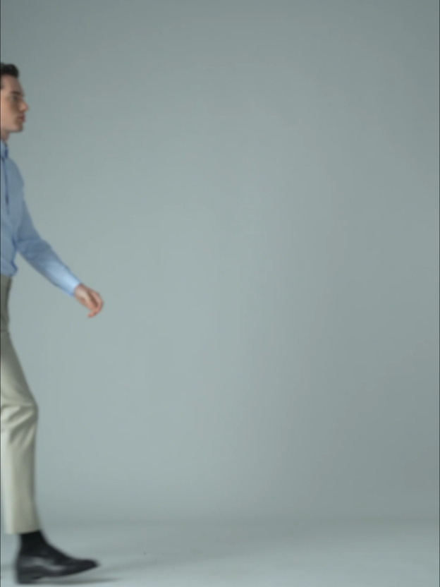 Mist Blue Check Silk High-Stretch Shirt