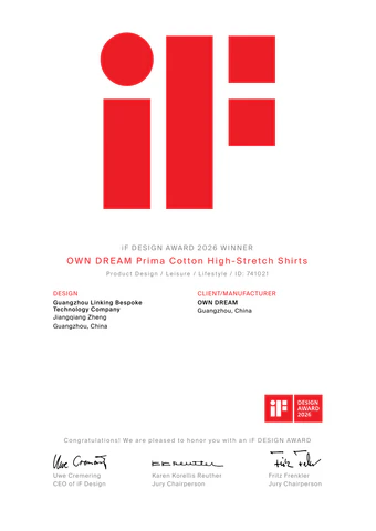 iF DESIGN AWARD 2026 certificate