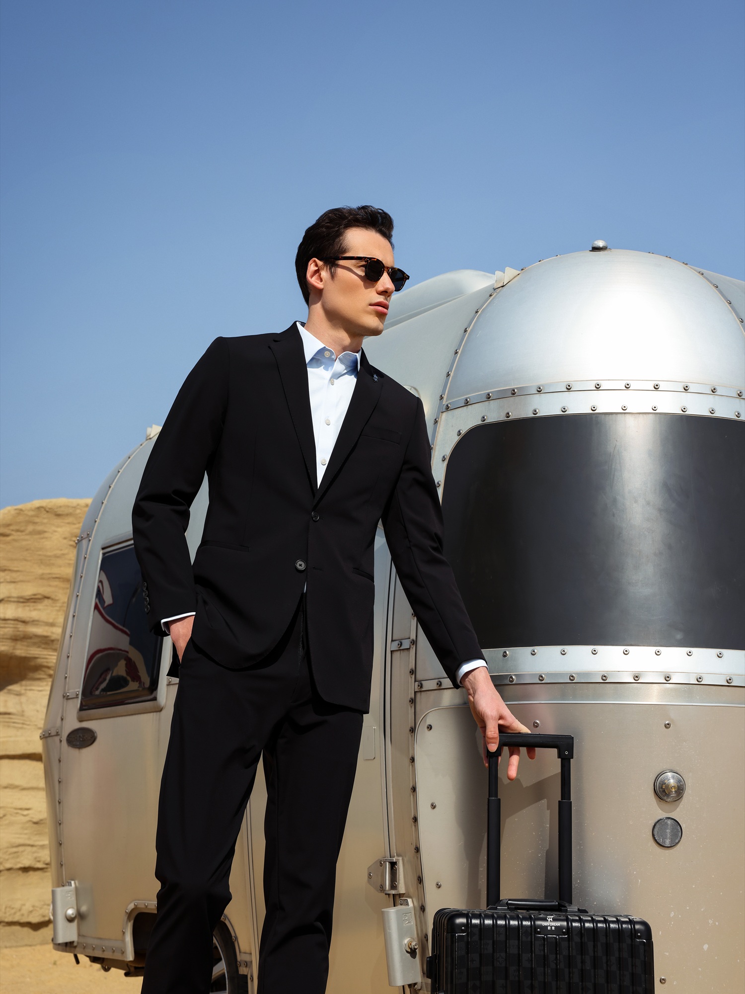 Titanium Black Stretch Suit