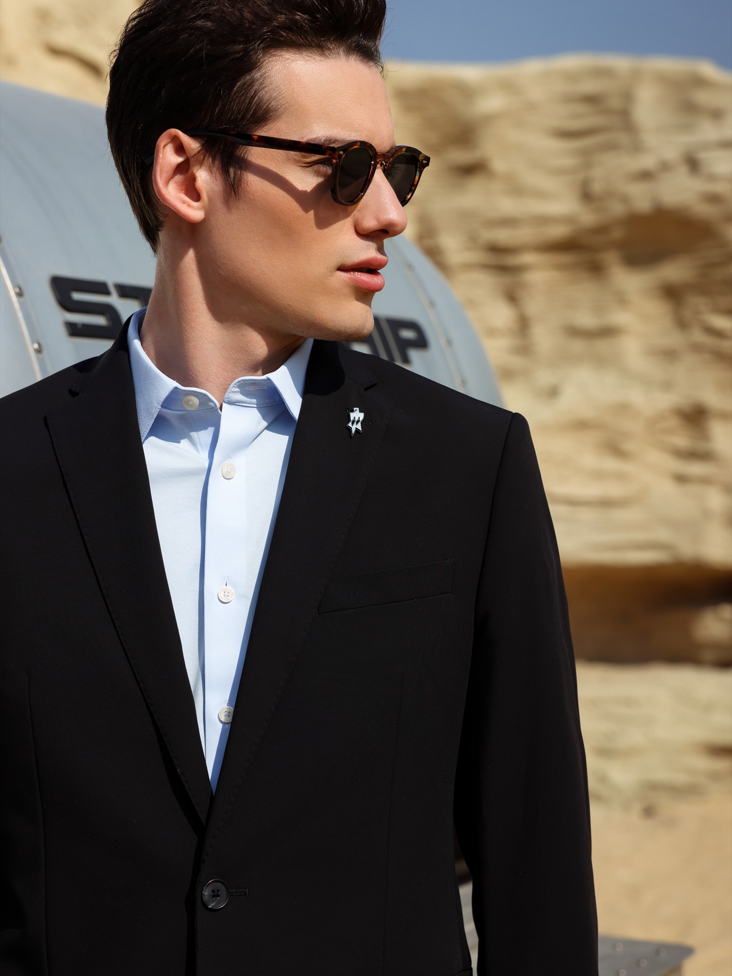 Titanium Black Stretch Suit