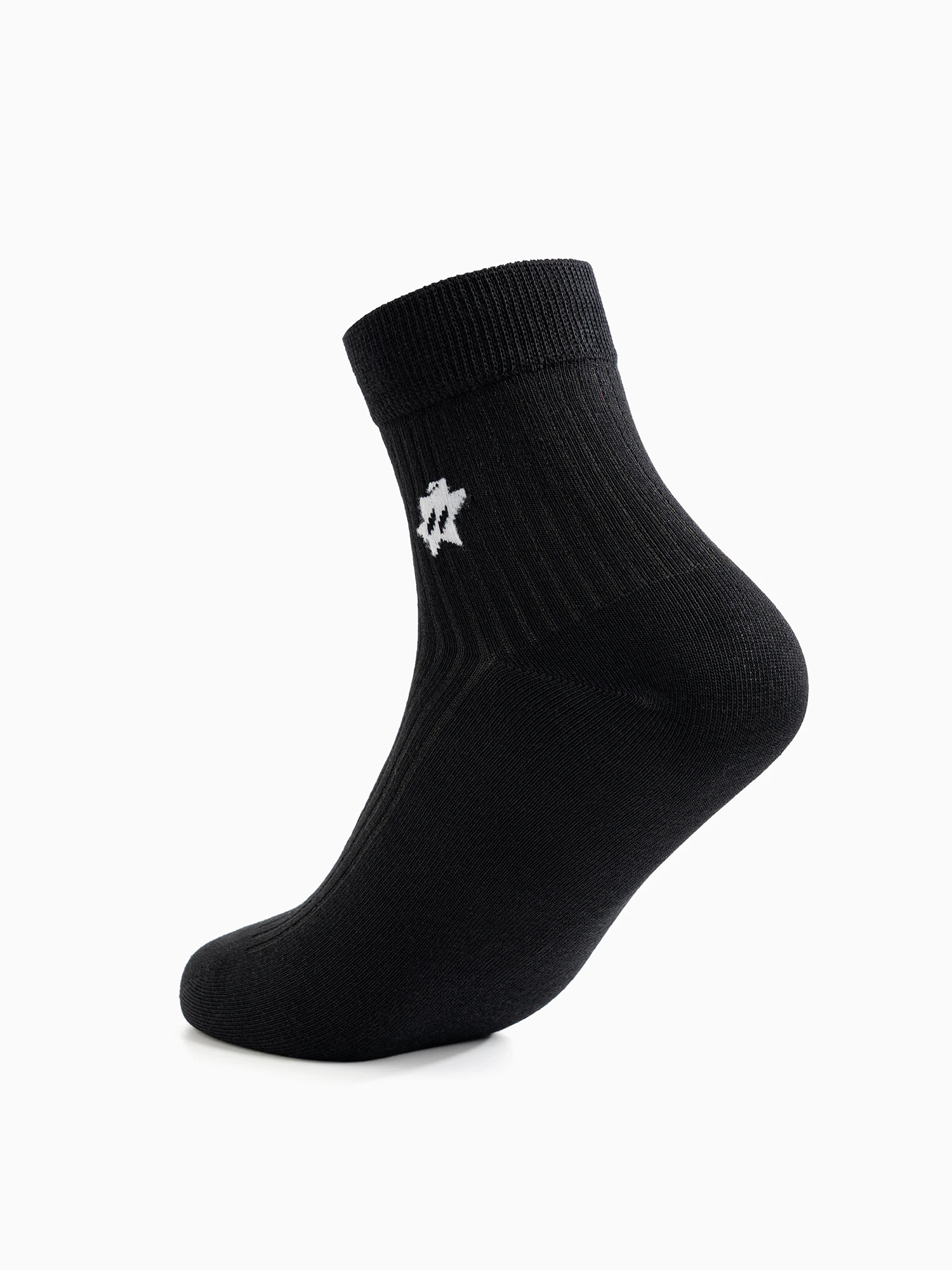 Shadow Black Mid-Calf Socks