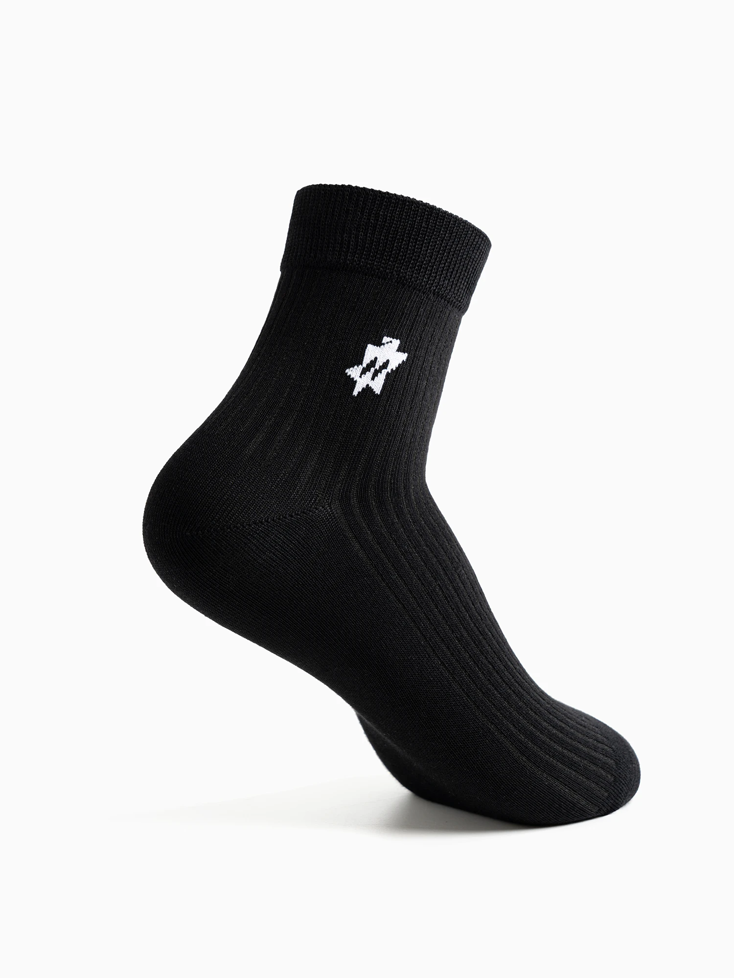 Shadow Black Mid-Calf Socks