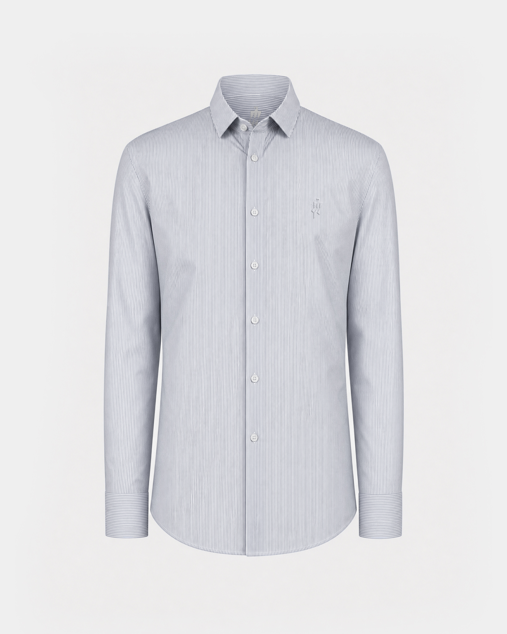 PimaCore™ Prestige Comfort Stretch Shirt - Drift Gray Striped