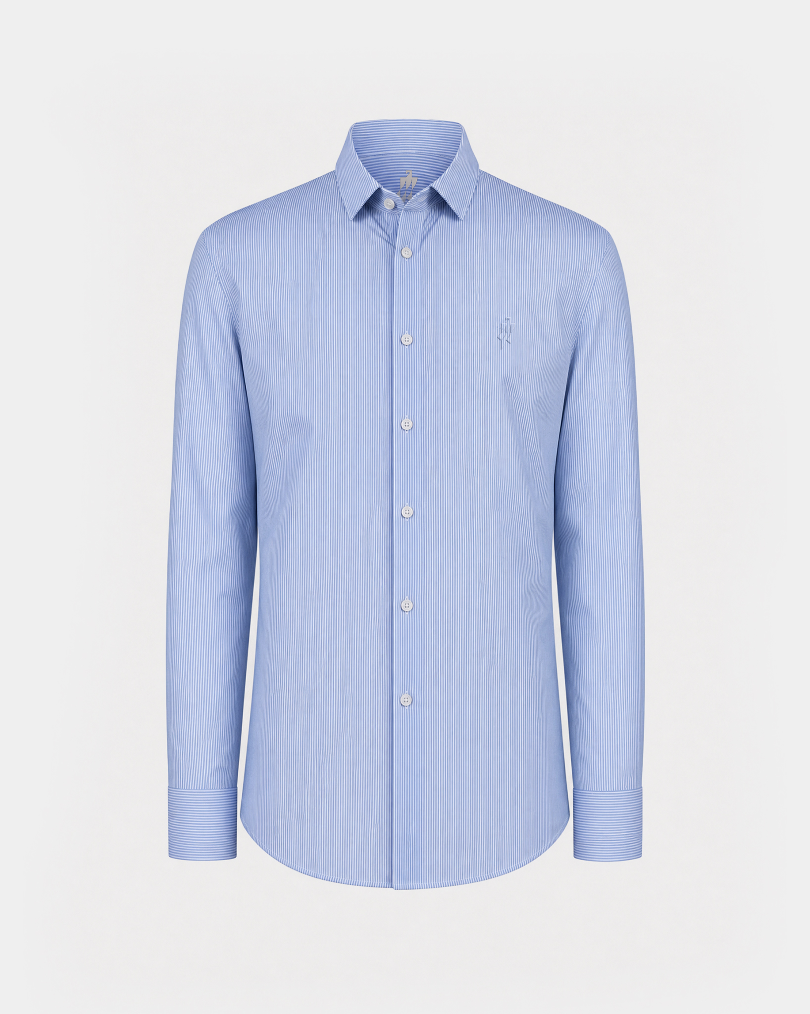 PimaCore™ Prestige Comfort Stretch Shirt - Glacier Blue Striped