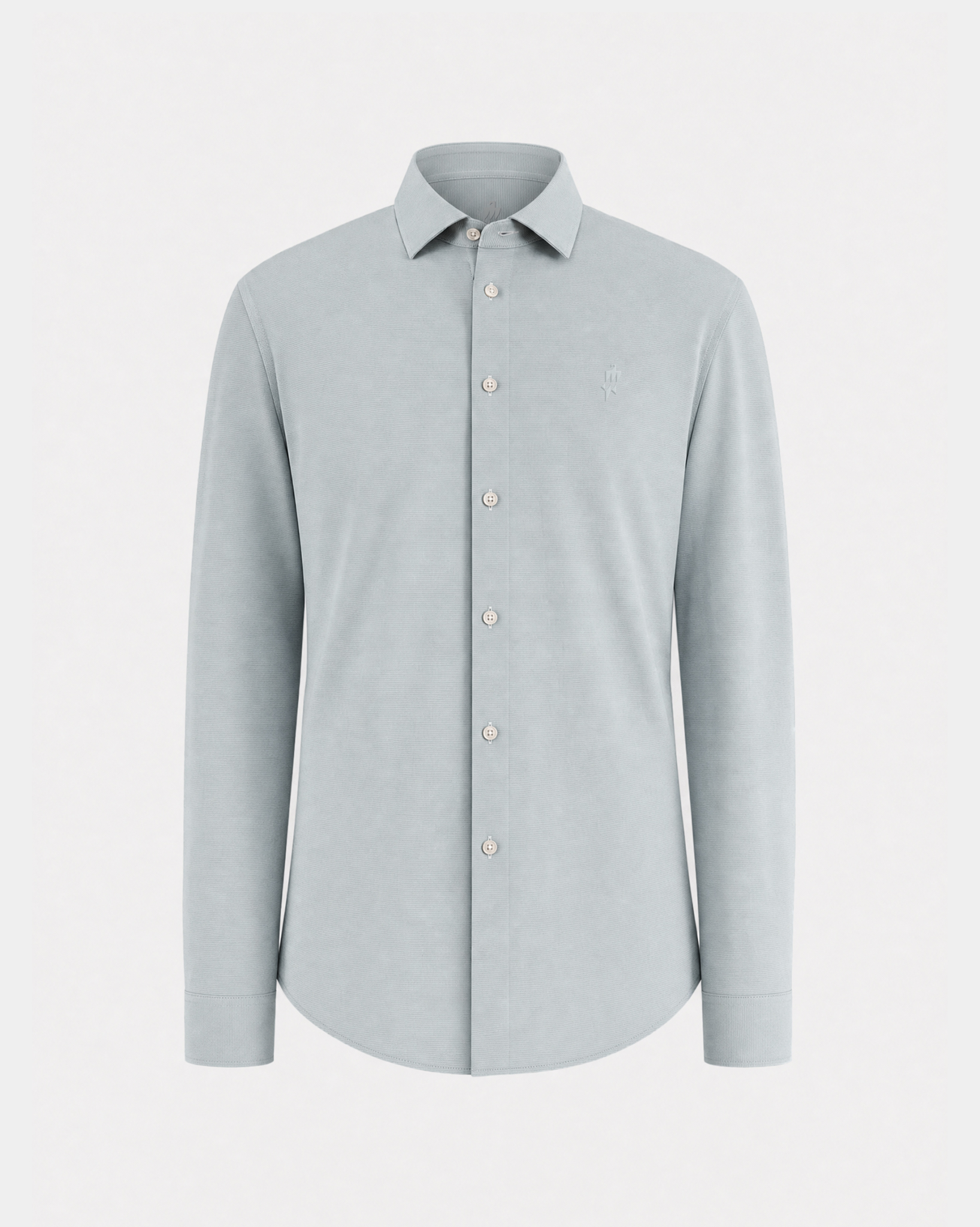 Jade Green Plaid Stretch Shirt