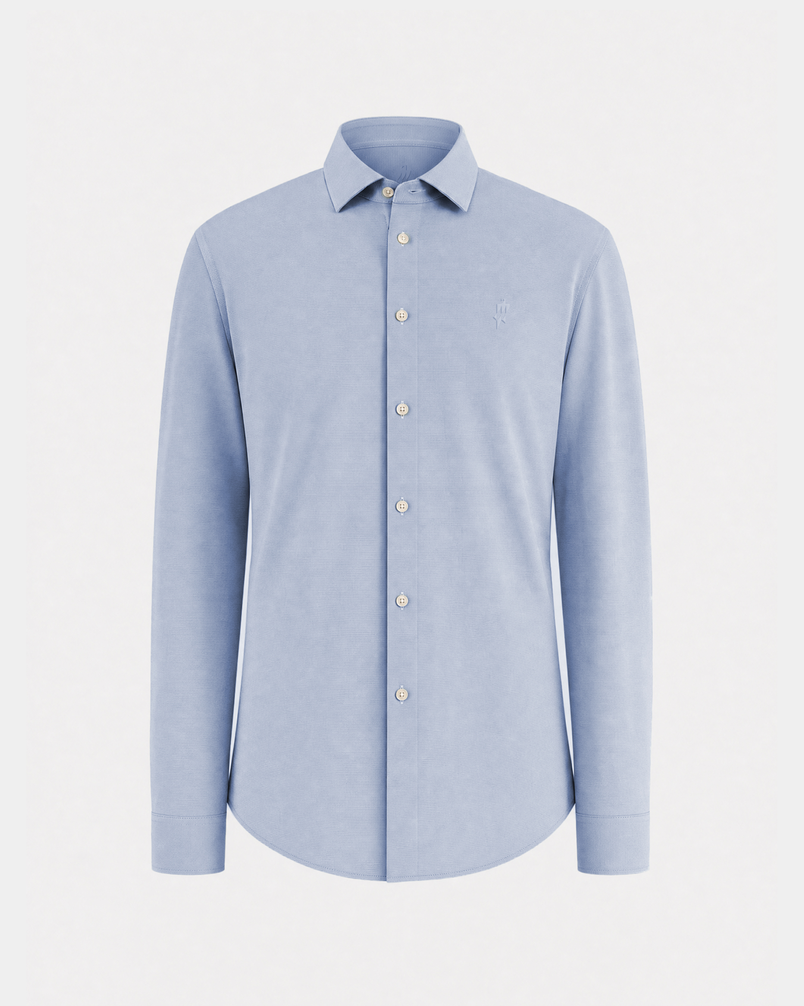 Light Blue Soft Plaid Stretch Shirt