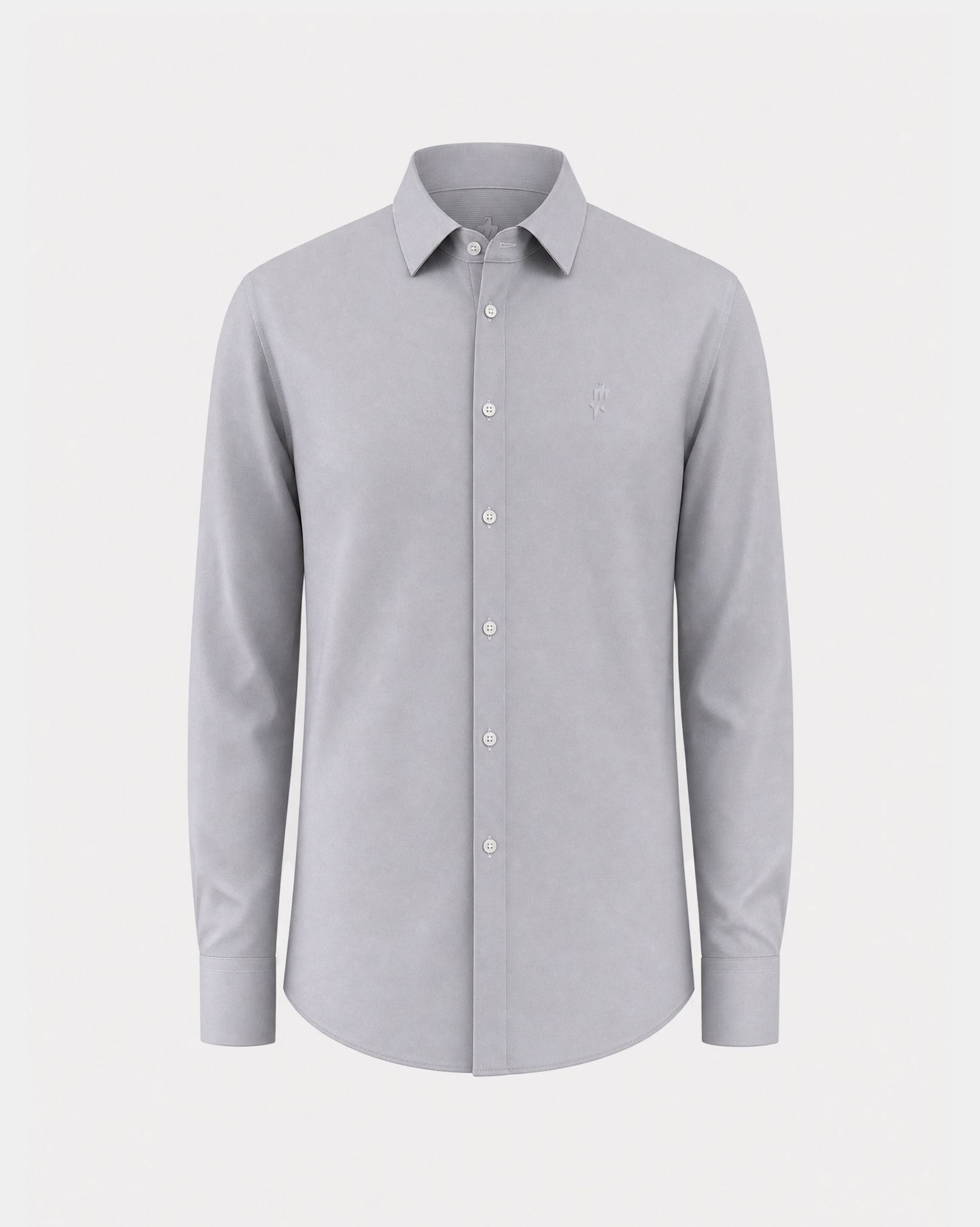 Jade Gray Plaid Stretch Shirt