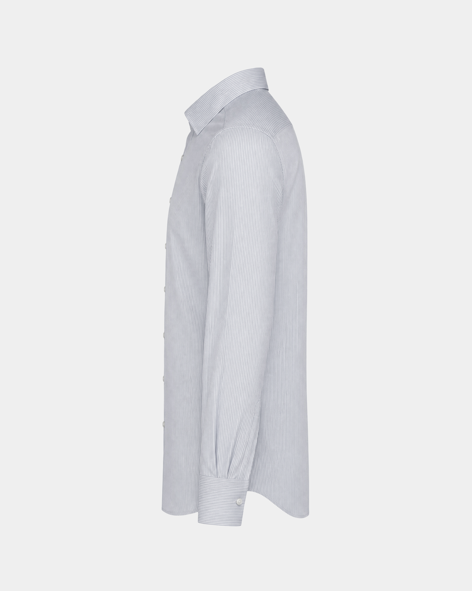 PimaCore™ Prestige Comfort Stretch Shirt - Drift Gray Striped
