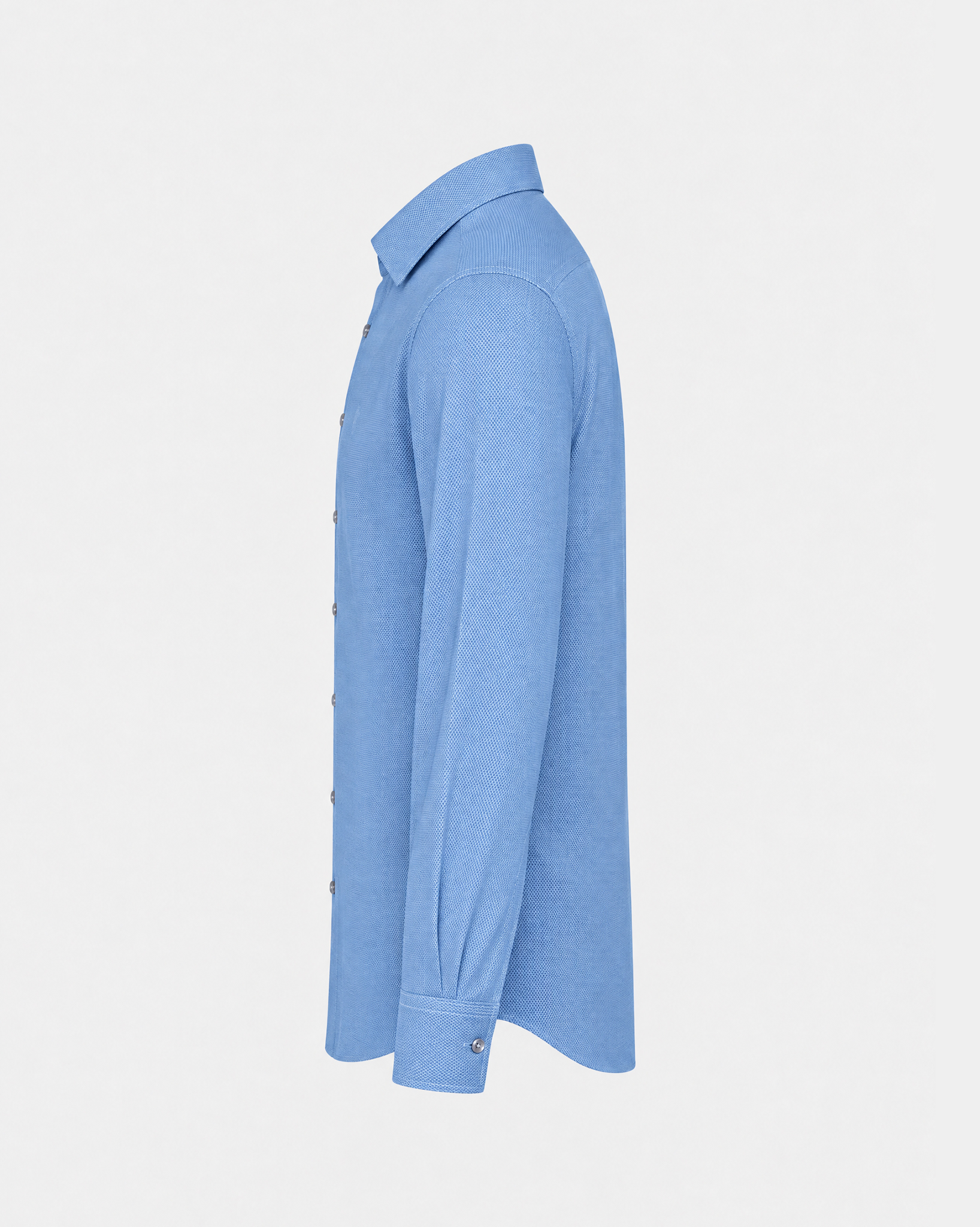 Ocean Blue Check Stretch Shirt