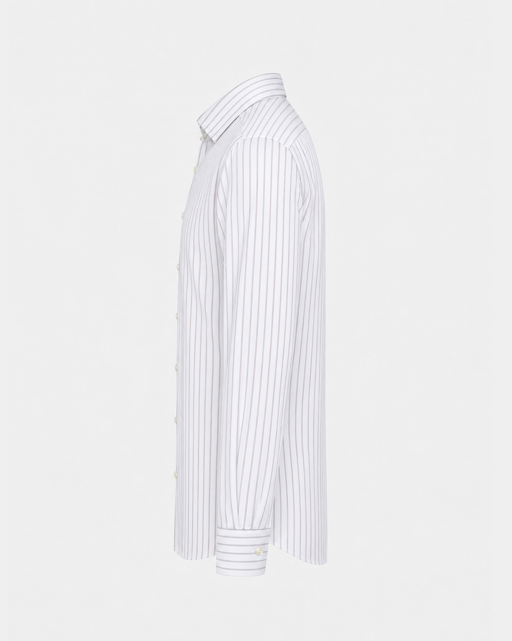 PimaCore™ Prestige Comfort Stretch Shirt - White Oak Ring Mocha Stripe