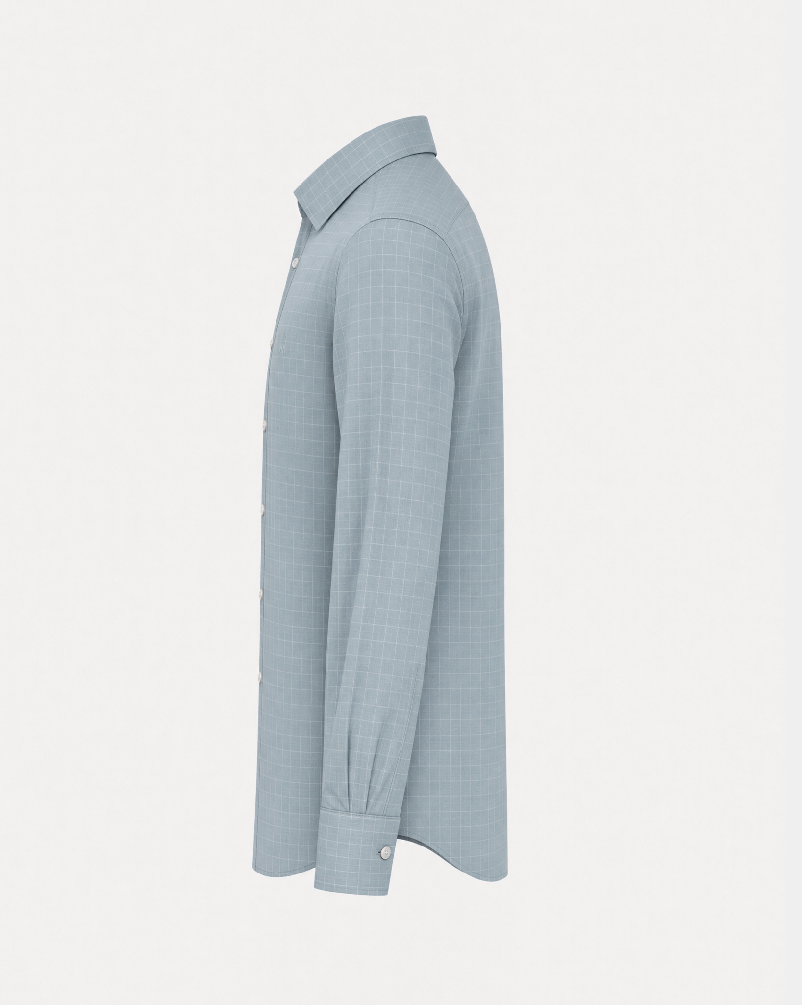 Snow Gray Soft Stripe Stretch Shirt