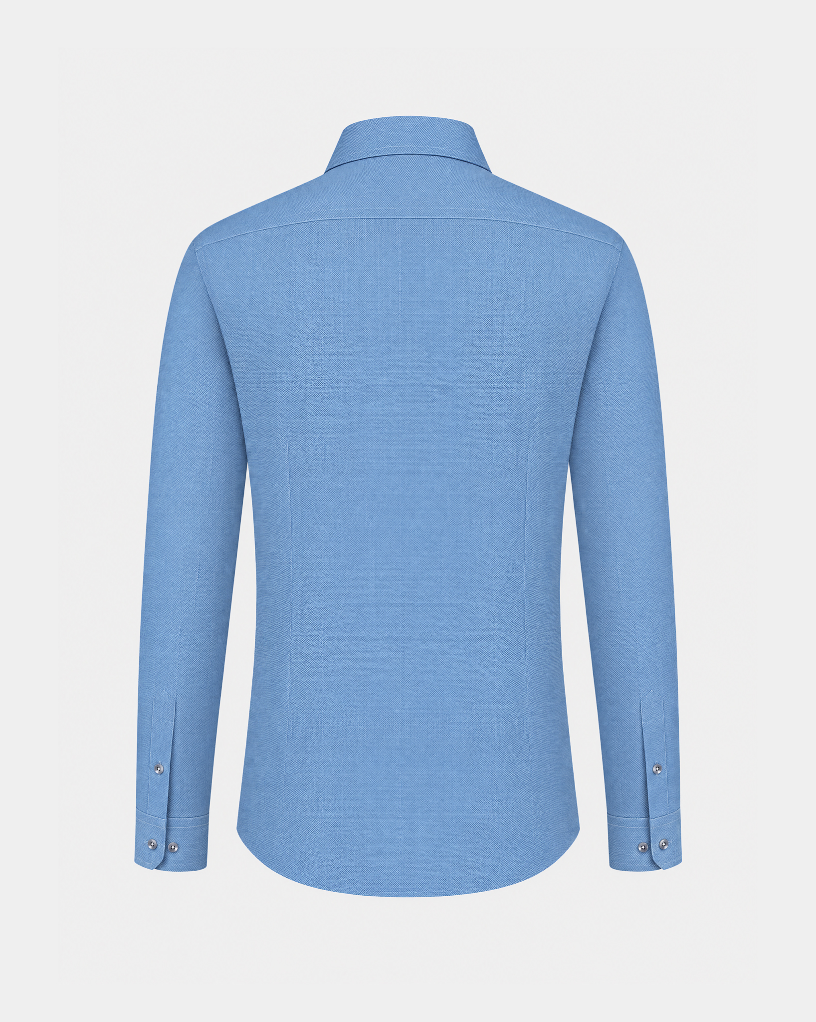 Ocean Blue Check Stretch Shirt
