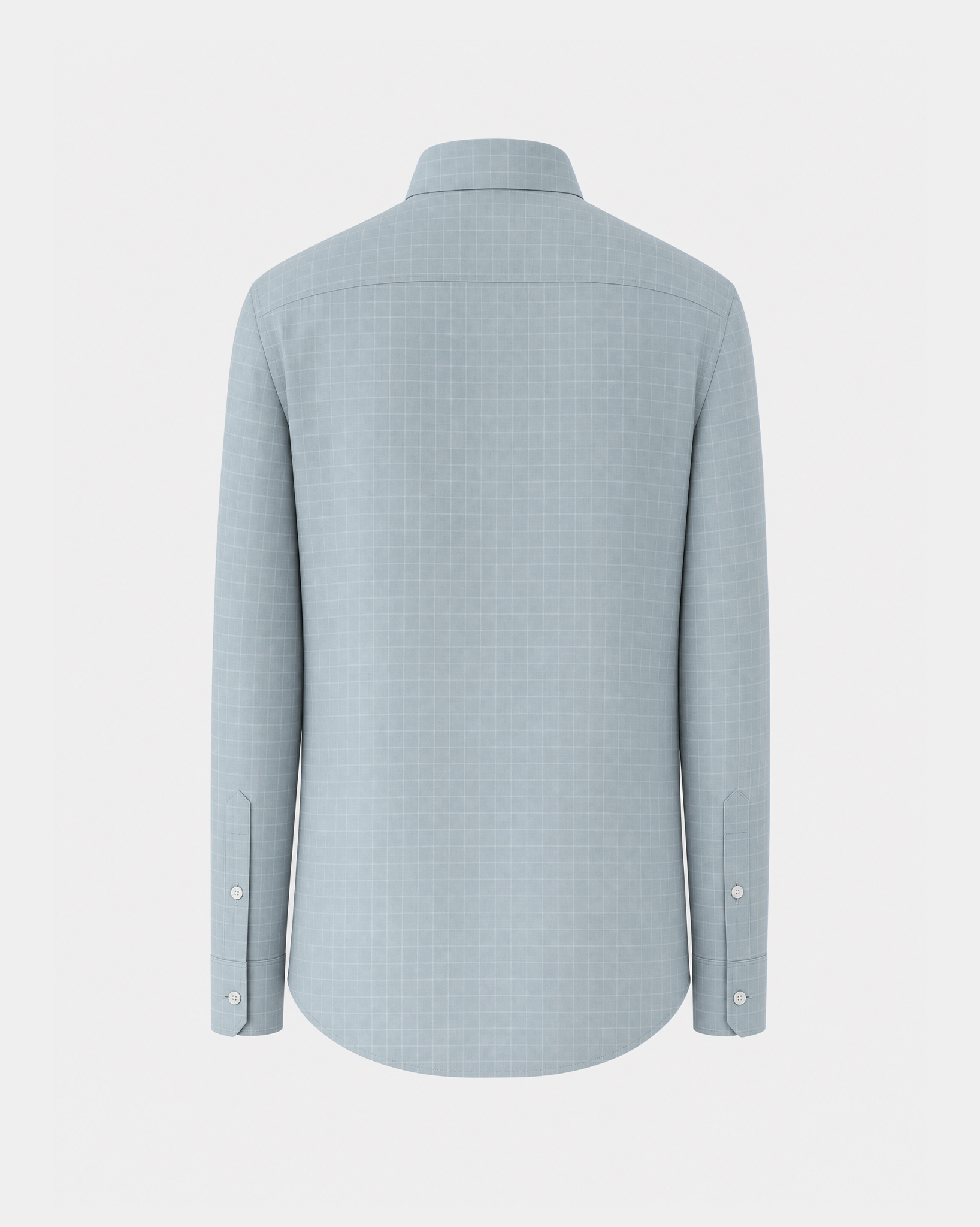 Snow Gray Soft Stripe Stretch Shirt