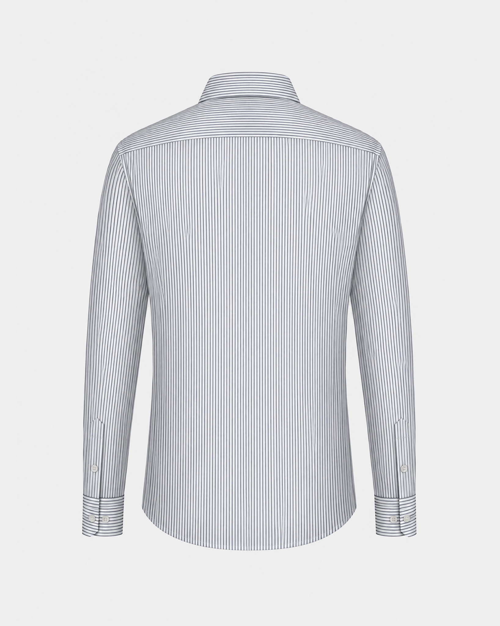 Breathable Stone Gray Stripe Stretch Shirt