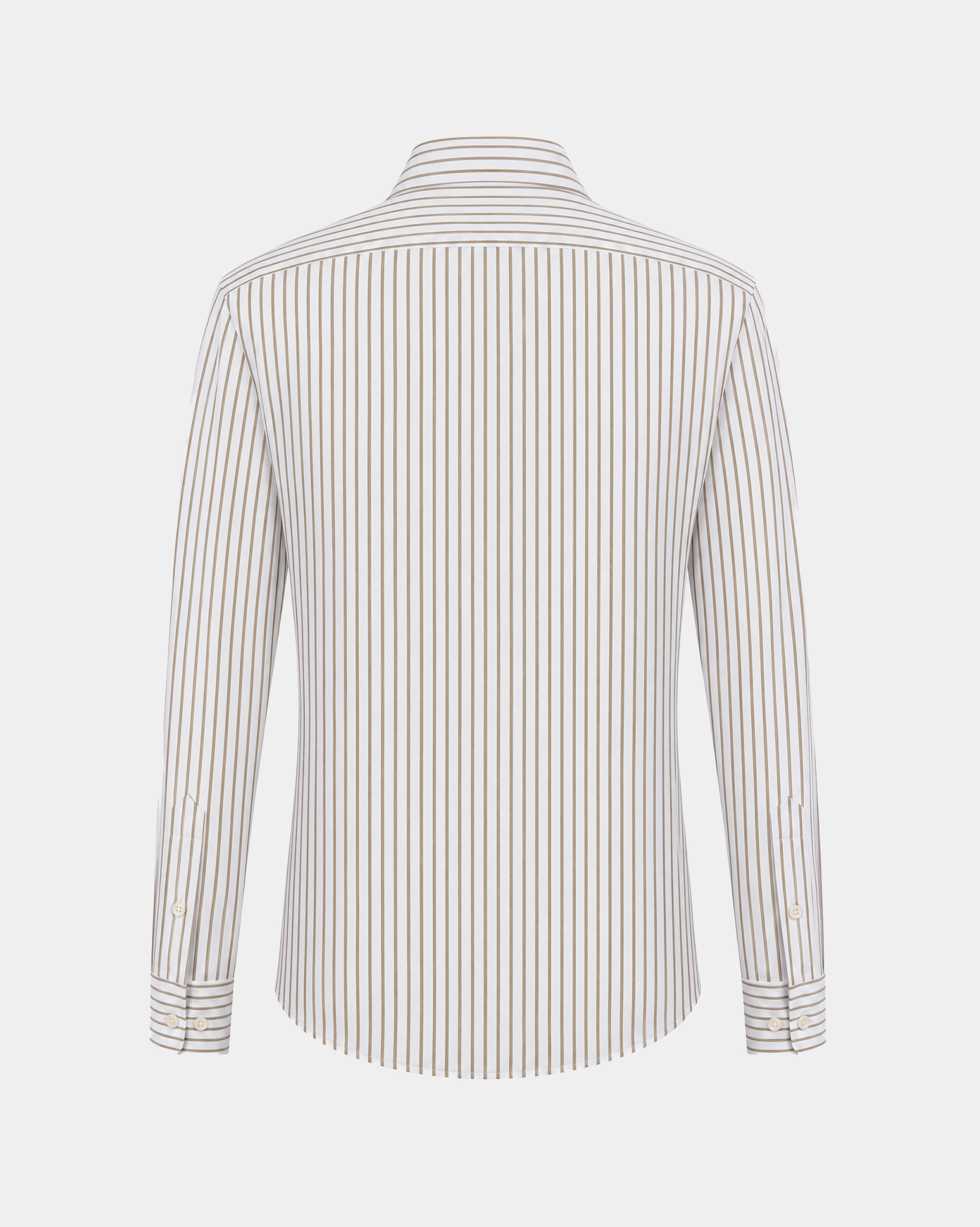 Prestige WarmTech Stretch Dress Shirt - Warm Mocha Stripe
