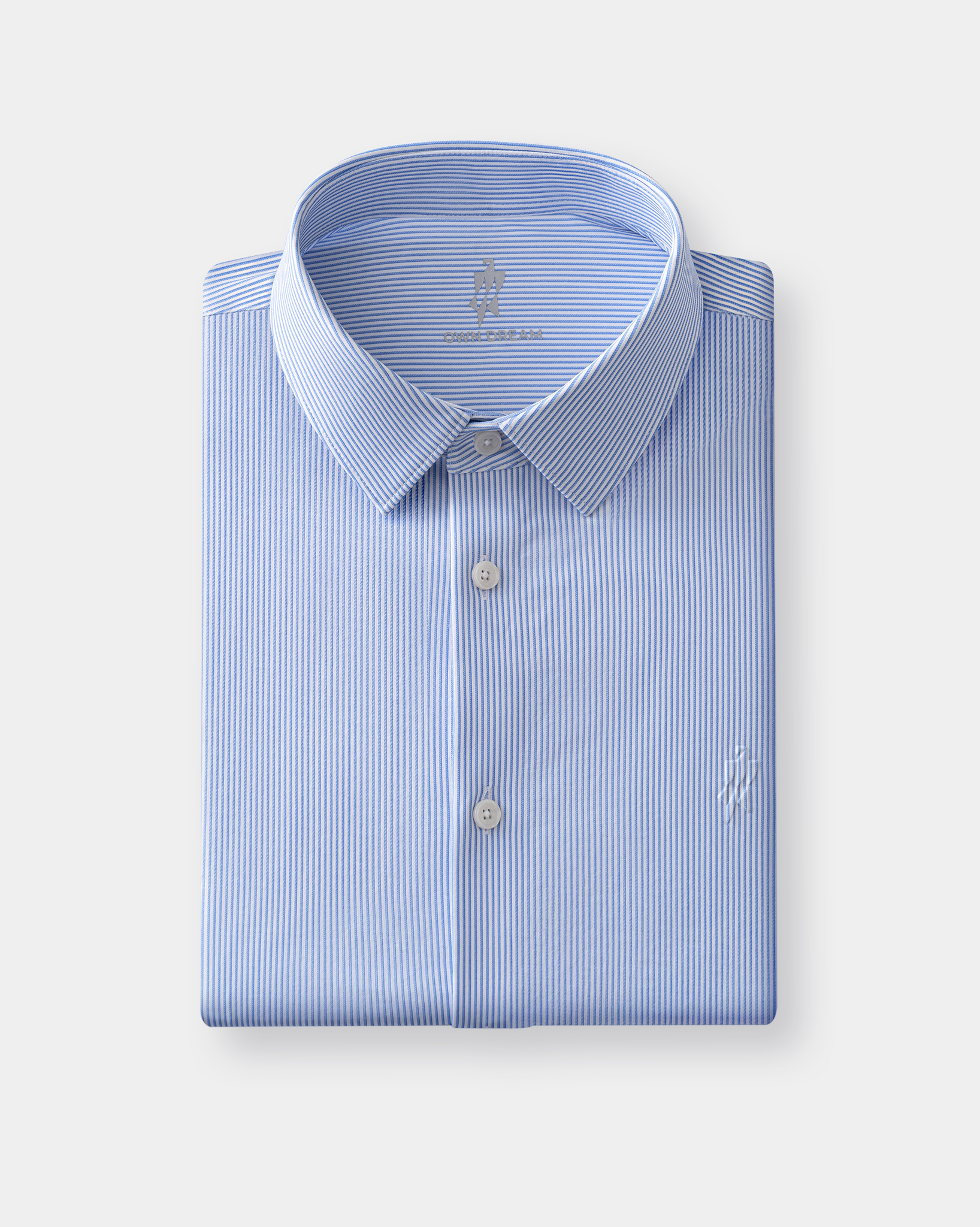 PimaCore™ Prestige Comfort Stretch Shirt - Glacier Blue Striped