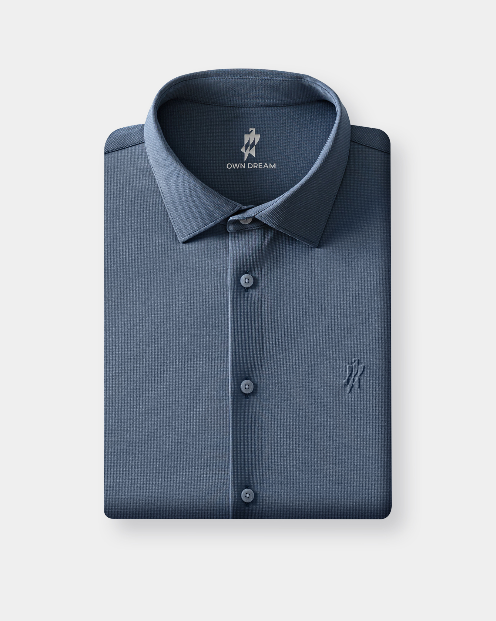 PimaCore™ Prestige Comfort Stretch Shirt - Deep Sea Blue Check