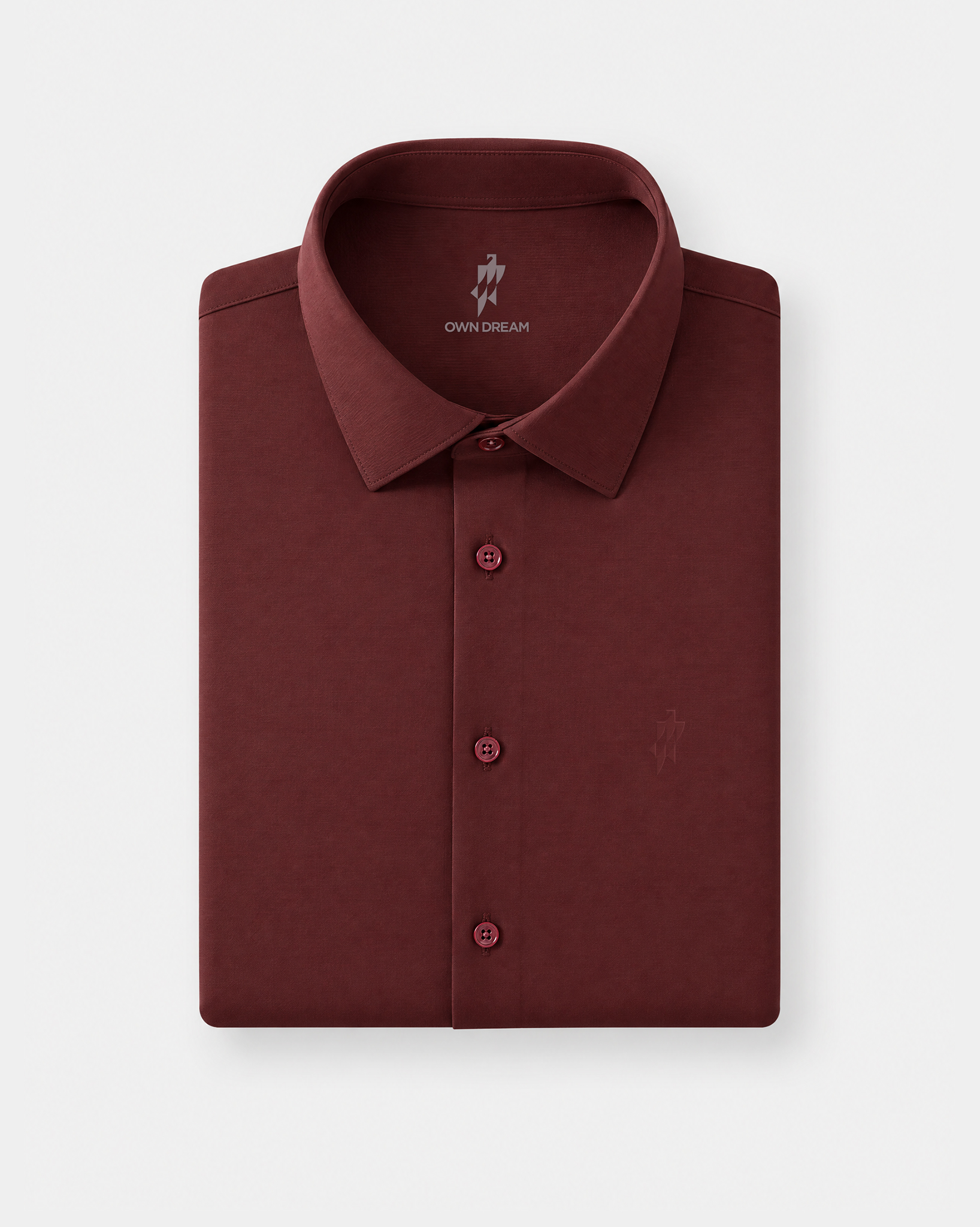 PimaCore™ Prestige Comfort Stretch Shirt - Deep Sangria Red