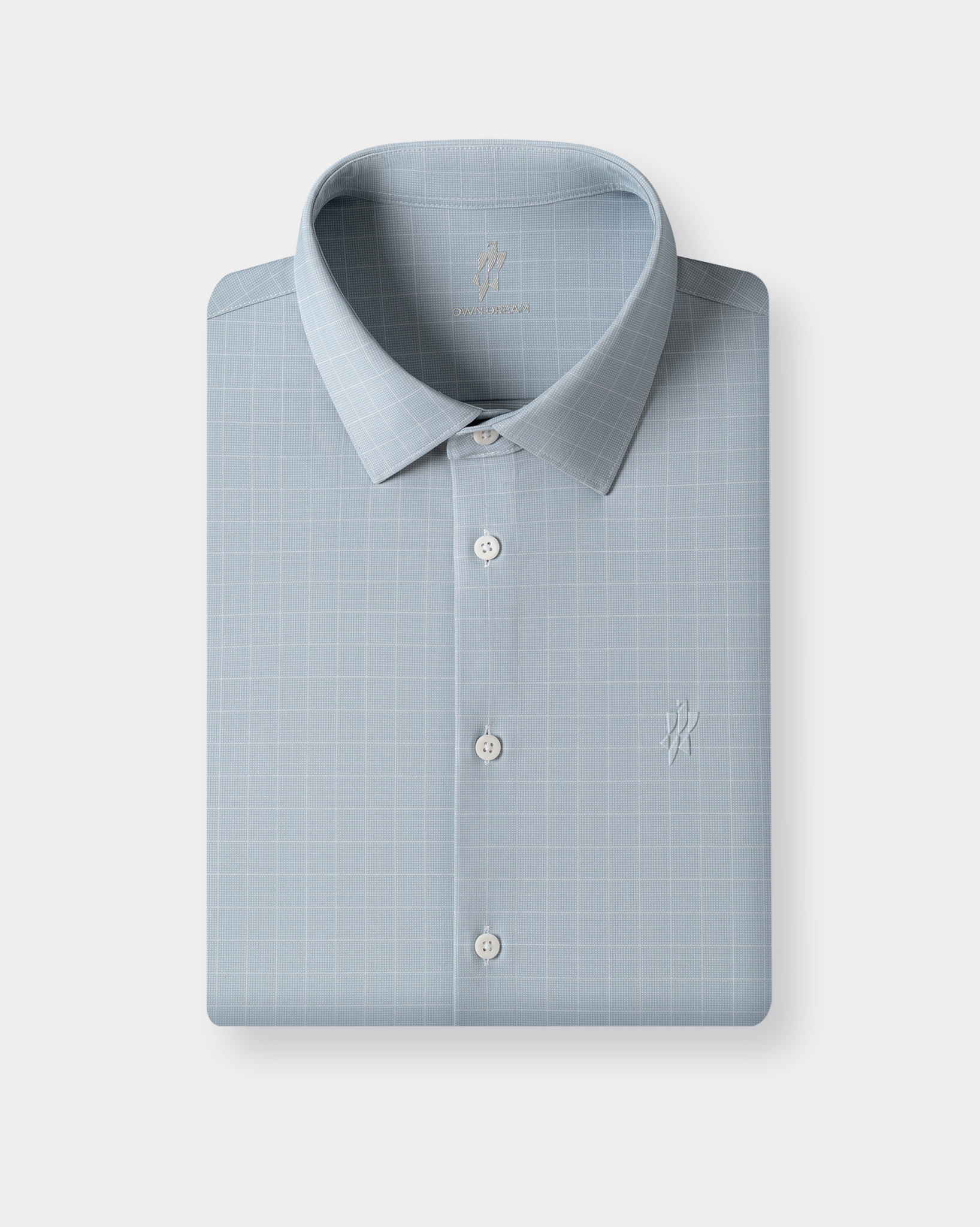 Snow Gray Soft Stripe Stretch Shirt
