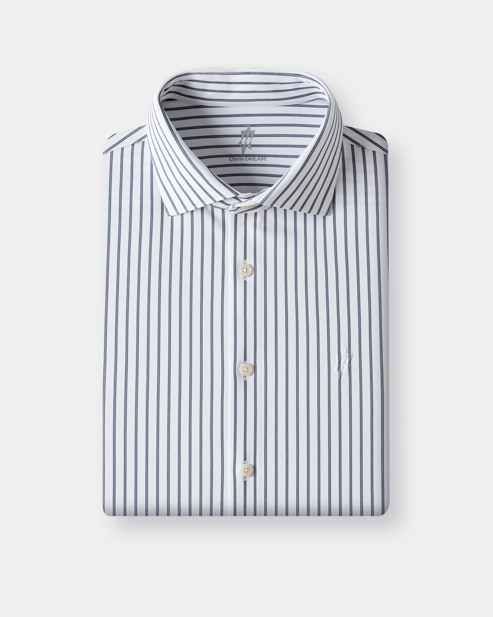 Prestige WarmTech Stretch Dress Shirt - Azure Blue Stripe